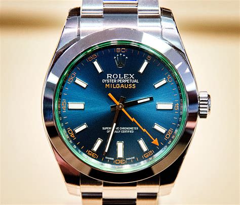 rolex milgauss electric blue|Rolex Milgauss price used.